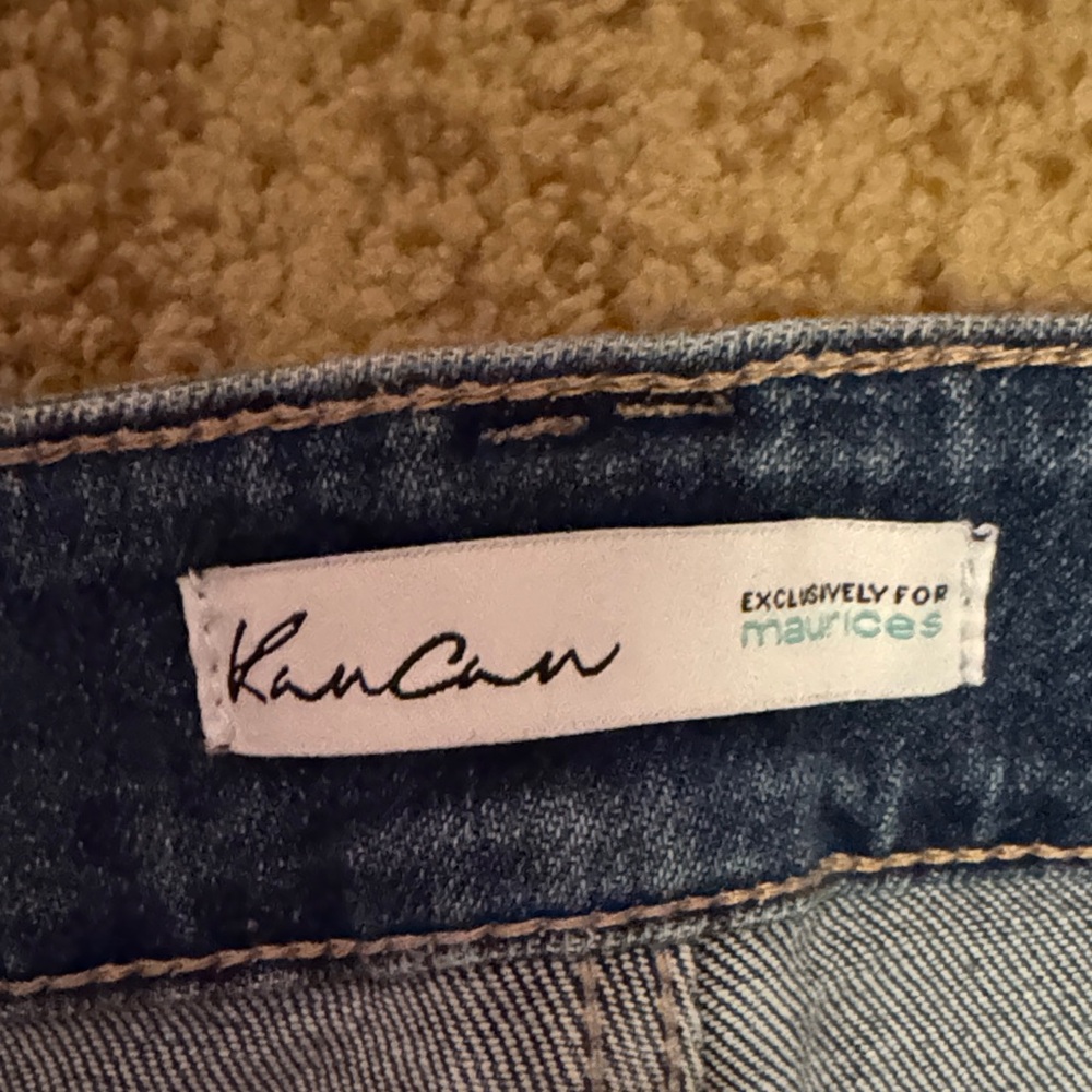 KanCan Blue Flare Jeans with Frayed Hem - Picture 3 of 8